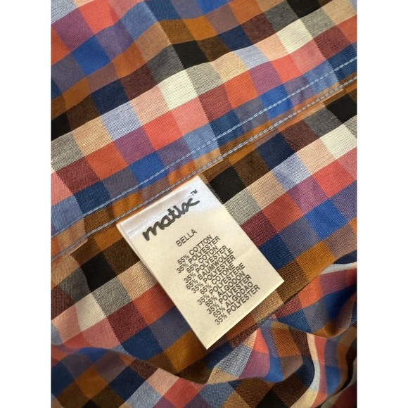 Matix Marc Johnson Signature Series Mens Size Medium Plaid Long Sleeve‎ Shirt - Picture 10 of 11
